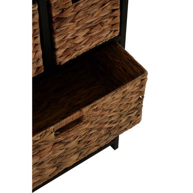 Padstow 6 Drawers Black Frame Storage Unit