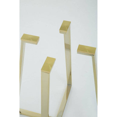 Metropolitan Round Gold Finish Dining Table