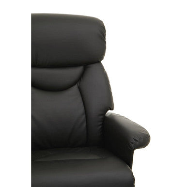 Denton Black Leather Effect Reclining Ch