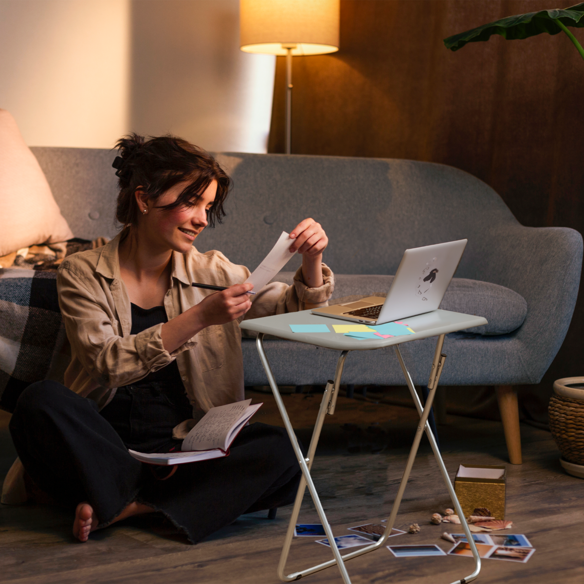 Bernie Folding Table With Grey Top - image 8