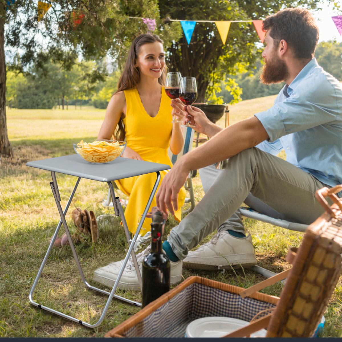 Bernie Folding Table With Grey Top - image 10