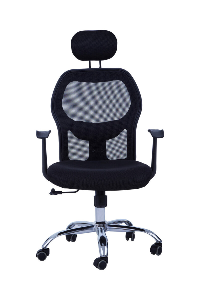 Frankin Black Home Office Chair With Revolving Base - Image 1