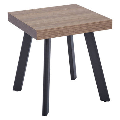 Natural Wood Side Table with U-Shaped Base, Oakwill