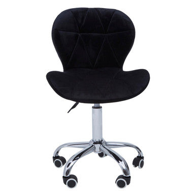 Black office chair with a white background