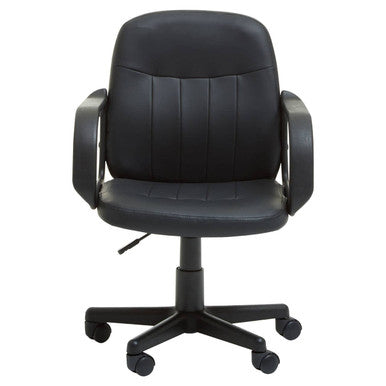 Black office chair on a white background