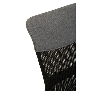 Fenix Grey Home Office Chair With Chrome Arms