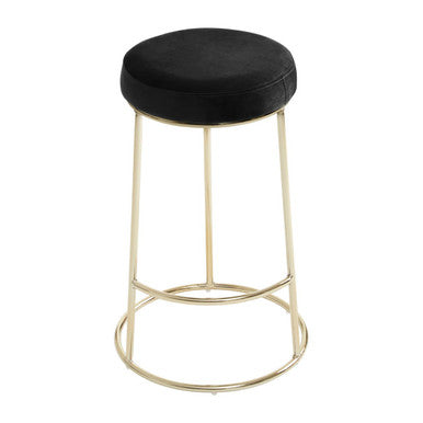 Manhattan Black Velvet Bar Stool