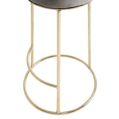 Manhattan Grey Velvet Tall Bar Stool