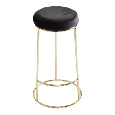 Manhattan Black Velvet Tall Bar Stool