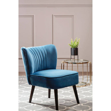 Regents Park Blue Velvet Chair