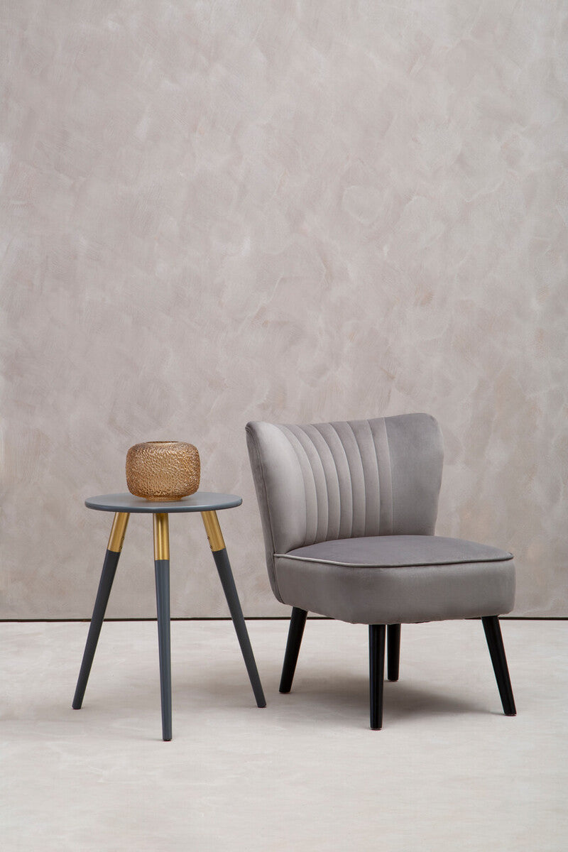 Regents Park Grey Velvet Chair