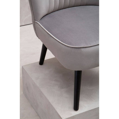 Regents Park Grey Velvet Chair