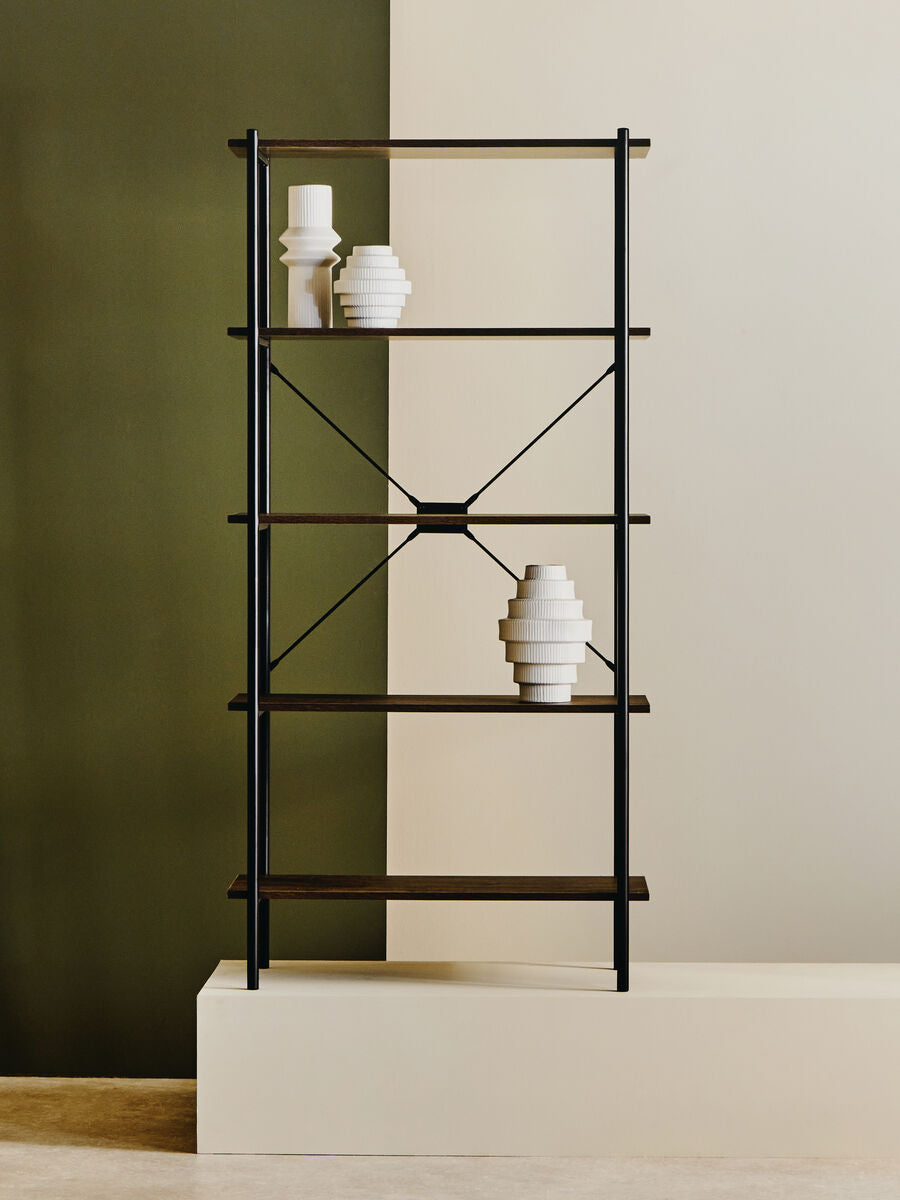 Bradbury Five Tier Dark Oak Shelf Unit