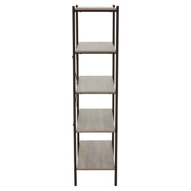 Bradbury Five Tier Grey Oak Shelf Unit