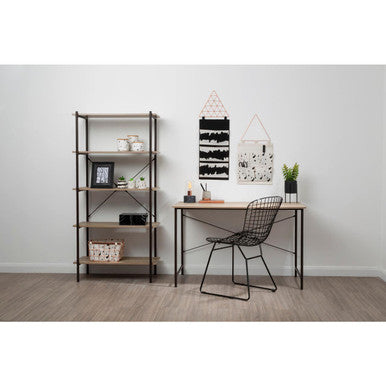 Bradbury Five Tier Grey Oak Shelf Unit