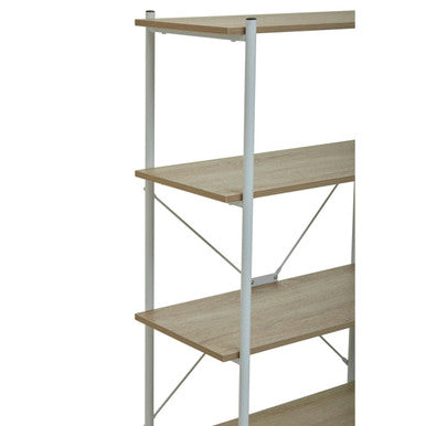 Bradbury Five Tier Natural Oak Shelf Unit