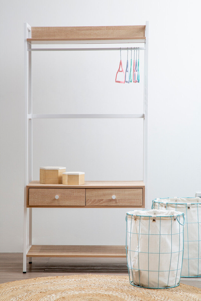 Bradbury Natural Oak Effect Open Wardrobe