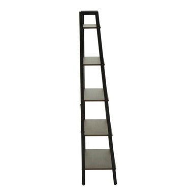 Bradbury Five Tier Dark Oak Veneer Ladder Shelf Unit