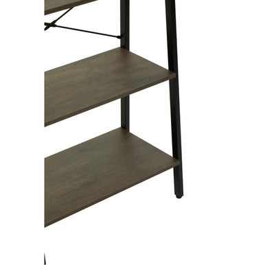 Bradbury Five Tier Dark Oak Veneer Ladder Shelf Unit