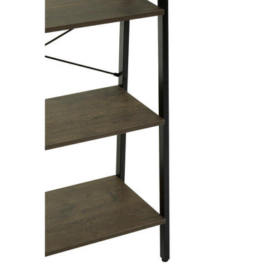 Bradbury Four Tier Dark Oak Veneer Ladder Shelf Unit