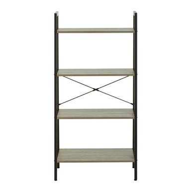 Bradbury Four Tier Grey Oak Veneer Ladder Shelf Unit