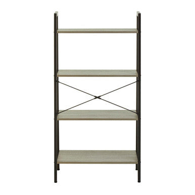 Bradbury Four Tier Grey Oak Veneer Ladder Shelf Unit