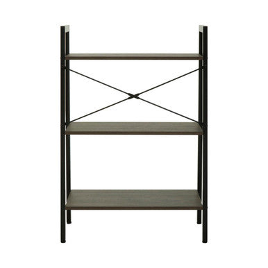 Bradbury Three Tier Dark Oak Veneer Ladder Shelf Unit