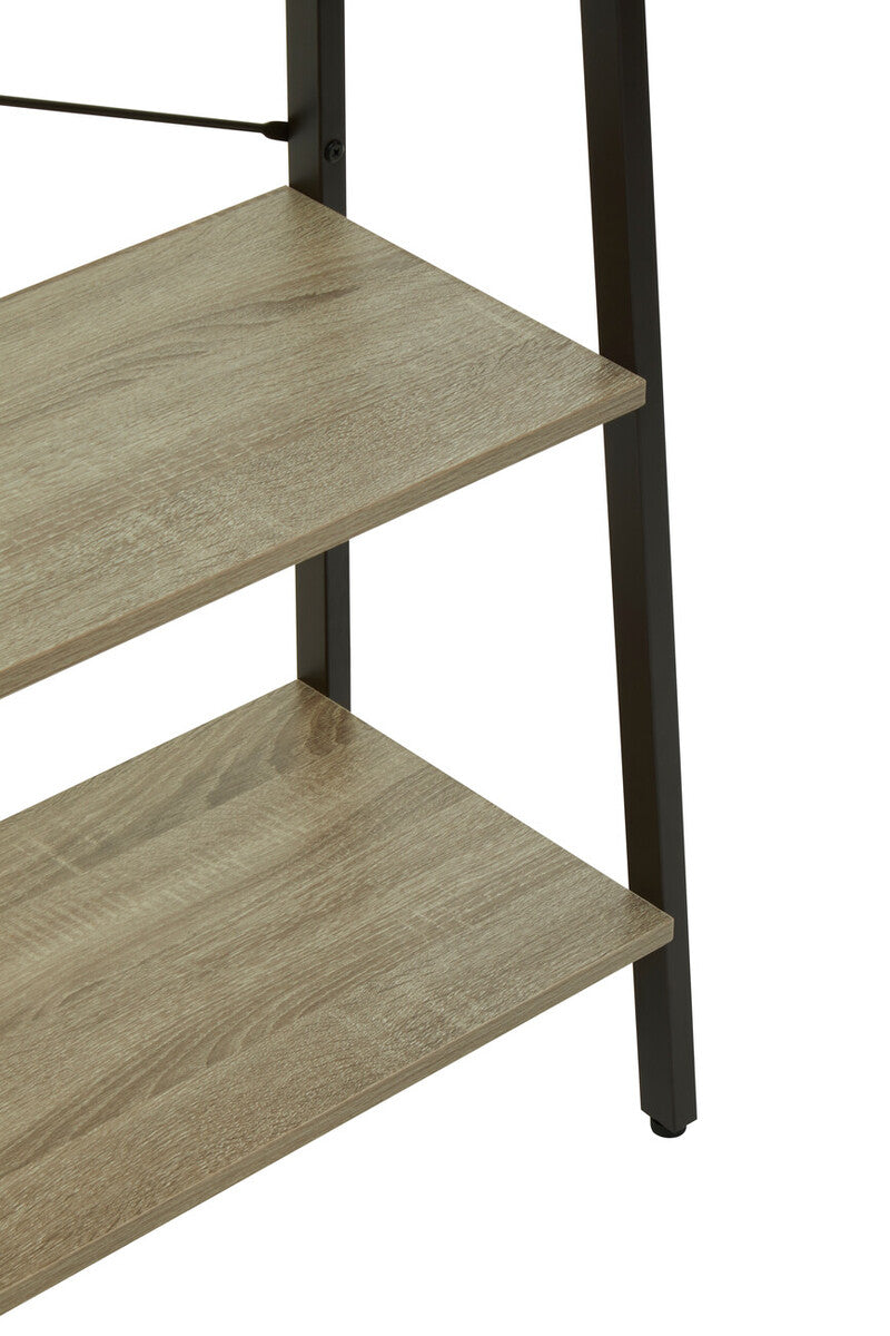 Bradbury Three Tier Grey Oak Veneer Ladder Shelf Unit