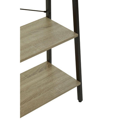 Bradbury Three Tier Grey Oak Veneer Ladder Shelf Unit