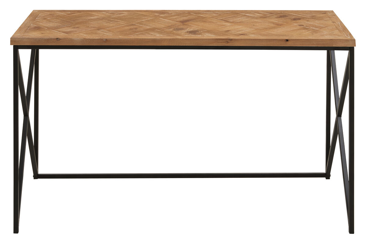 Kickford Parquet Fir Wood Console Table