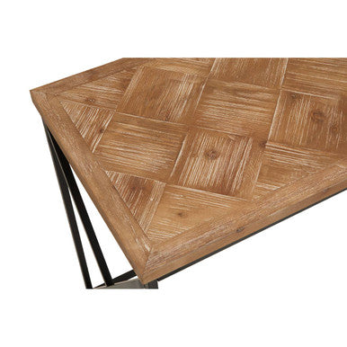 Kickford Console Table With Natural Parquet Top