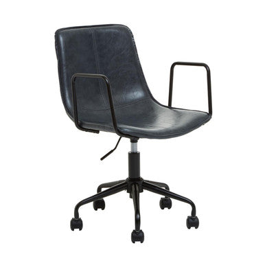 Branson Grey Leather Effect Home Office Chair - image 4