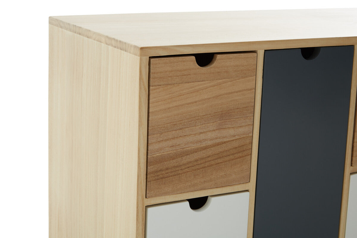 Watson Tri Colour Chest of 6 Drawers and 2 Doors Cabinet