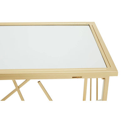 Farran Gold Finish Console Table With Mirror Top - image 9
