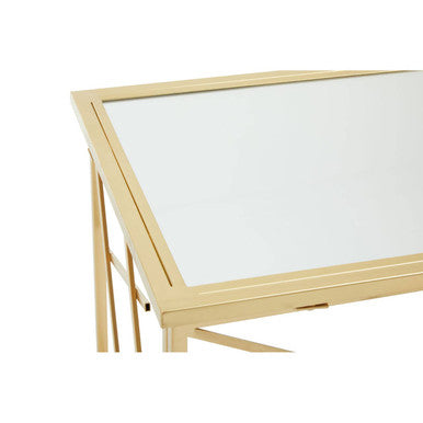 Farran Gold Finish Console Table With Mirror Top - image 12
