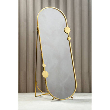 Farran Gold Finish Floor Mirror