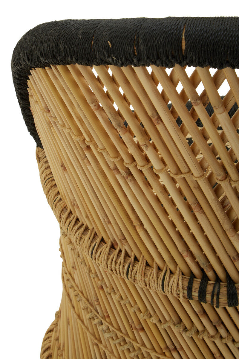 Rowan Natural And Black Chair And Stool