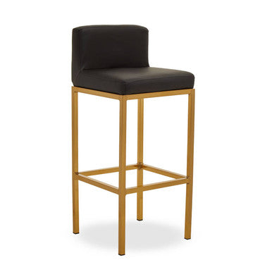 Baina Black And Gold Finish Bar Chair
