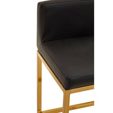 Baina Black And Gold Finish Bar Chair