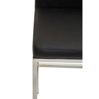 Baina Black And Chrome Finish Bar Chair
