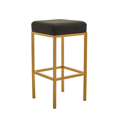 Baina Black And Gold Finish Bar Stool