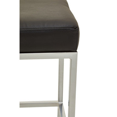 Baina Black And Chrome Finish Bar Stool