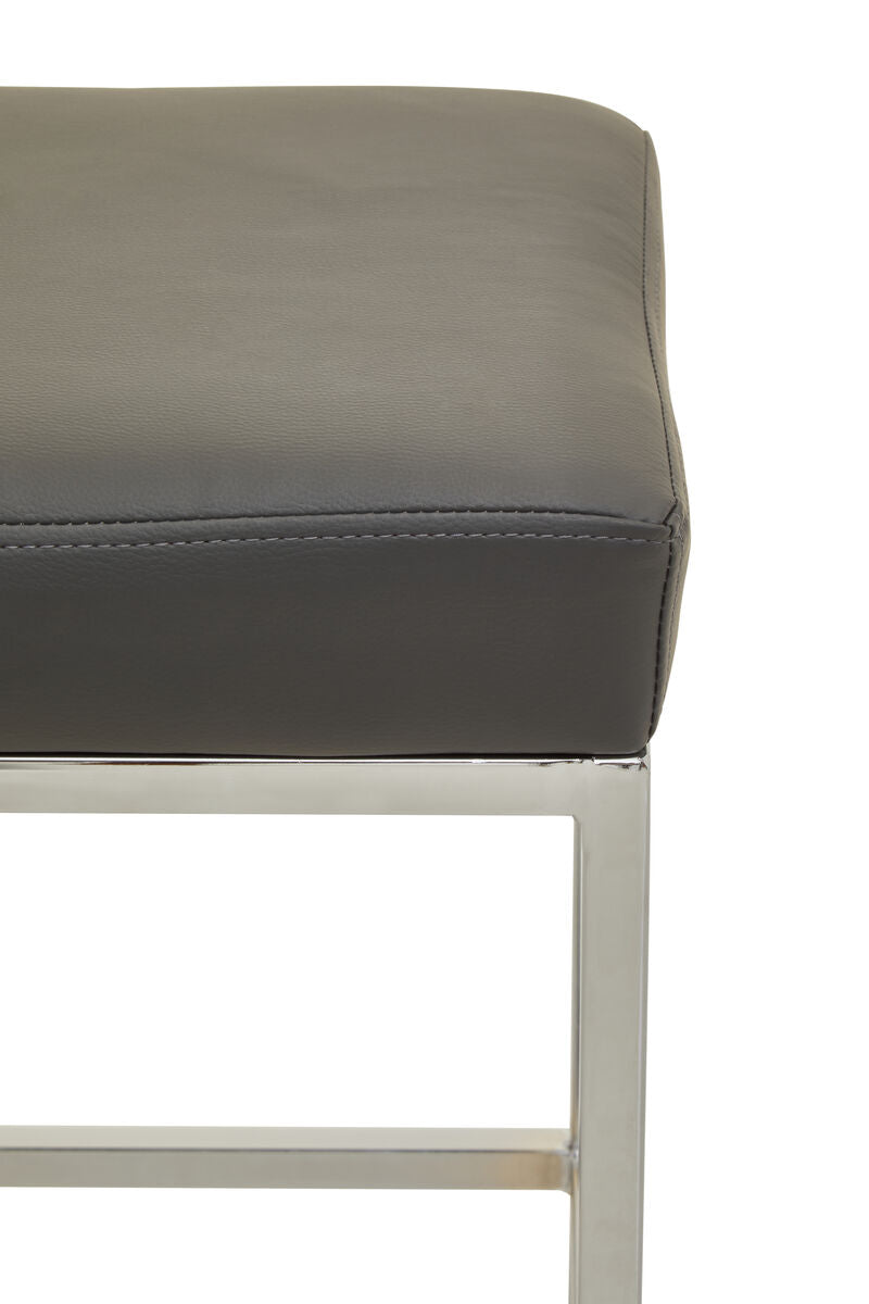 Baina Dark Grey And Chrome Finish Bar Stool