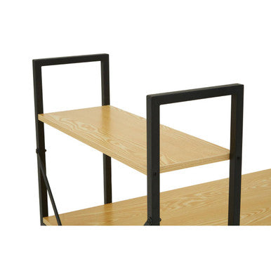 Laxton Light Yellow Desk With Shelves