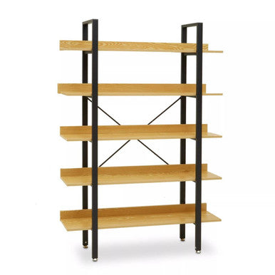 Laxton 5 Tier Light Oak Effect Shelving Unit
