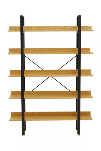 Laxton 5 Tier Light Oak Effect Shelving Unit - image 4