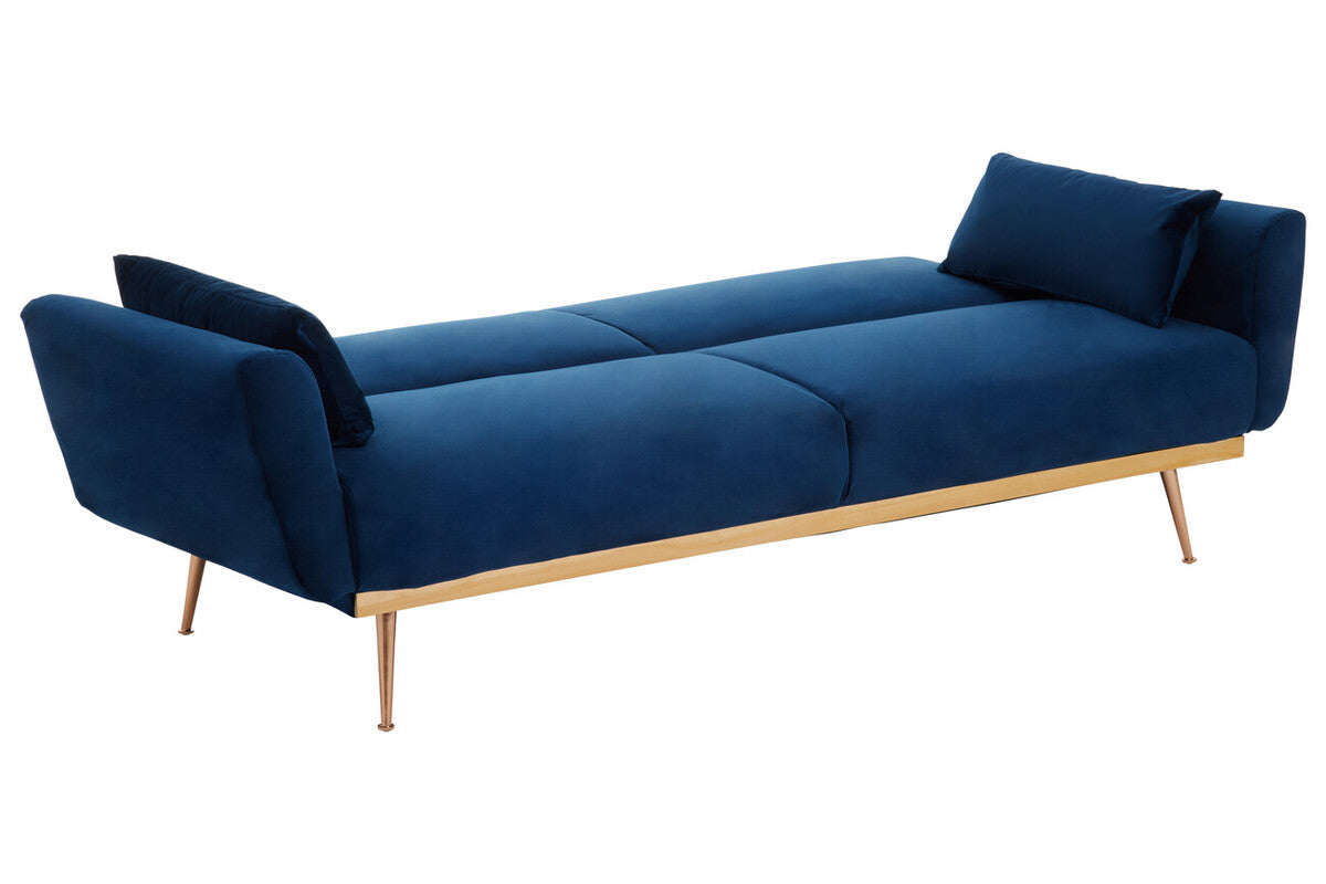 Hatton Dark Blue Velvet Sofa Bed