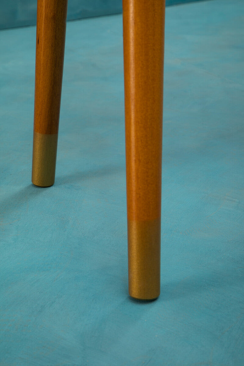 Brown Natural Wood Veneer Console Table with 2 Storage Drawers, Frida