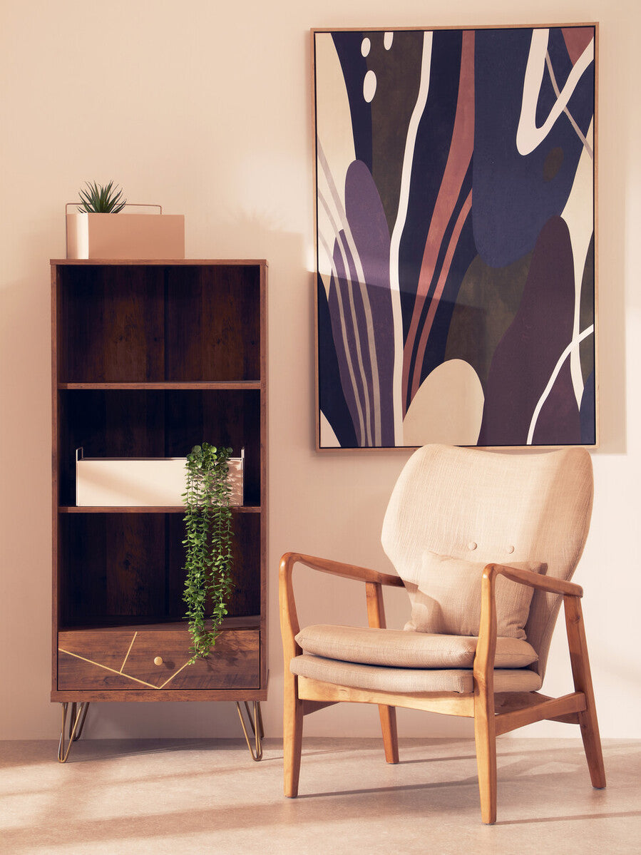Flori 3 Tier Shelving Unit with Drawer