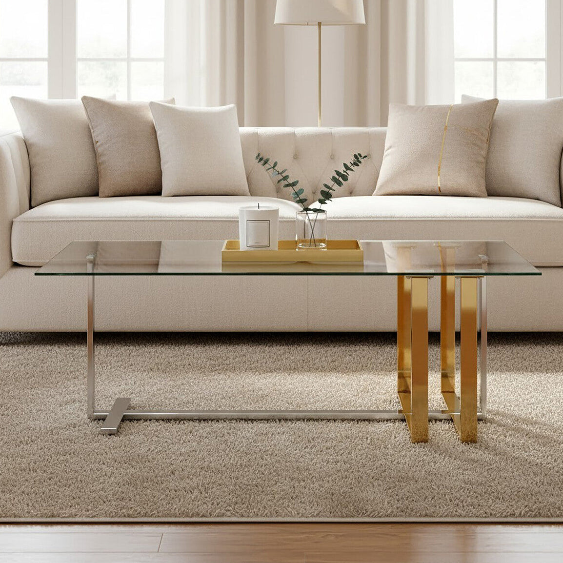 Alvea Silver and Gold Coffee Table - image 1